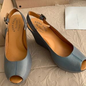 Blue wedge Kork-ease